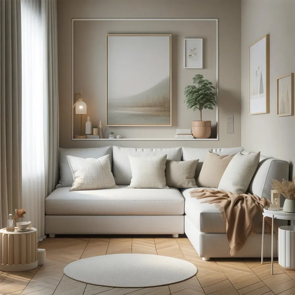 nottisofa corner sofa fitting inside a small living room space