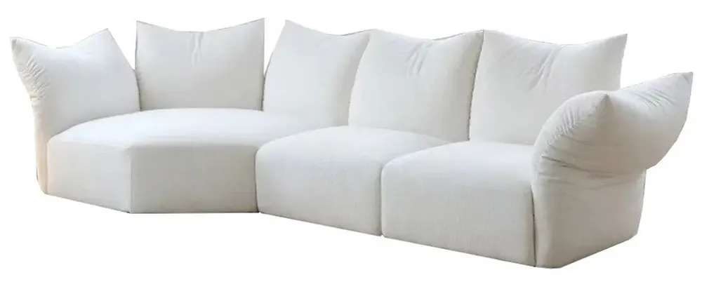 nottisofa flower inspired high pillow shaped 3 seater sofa