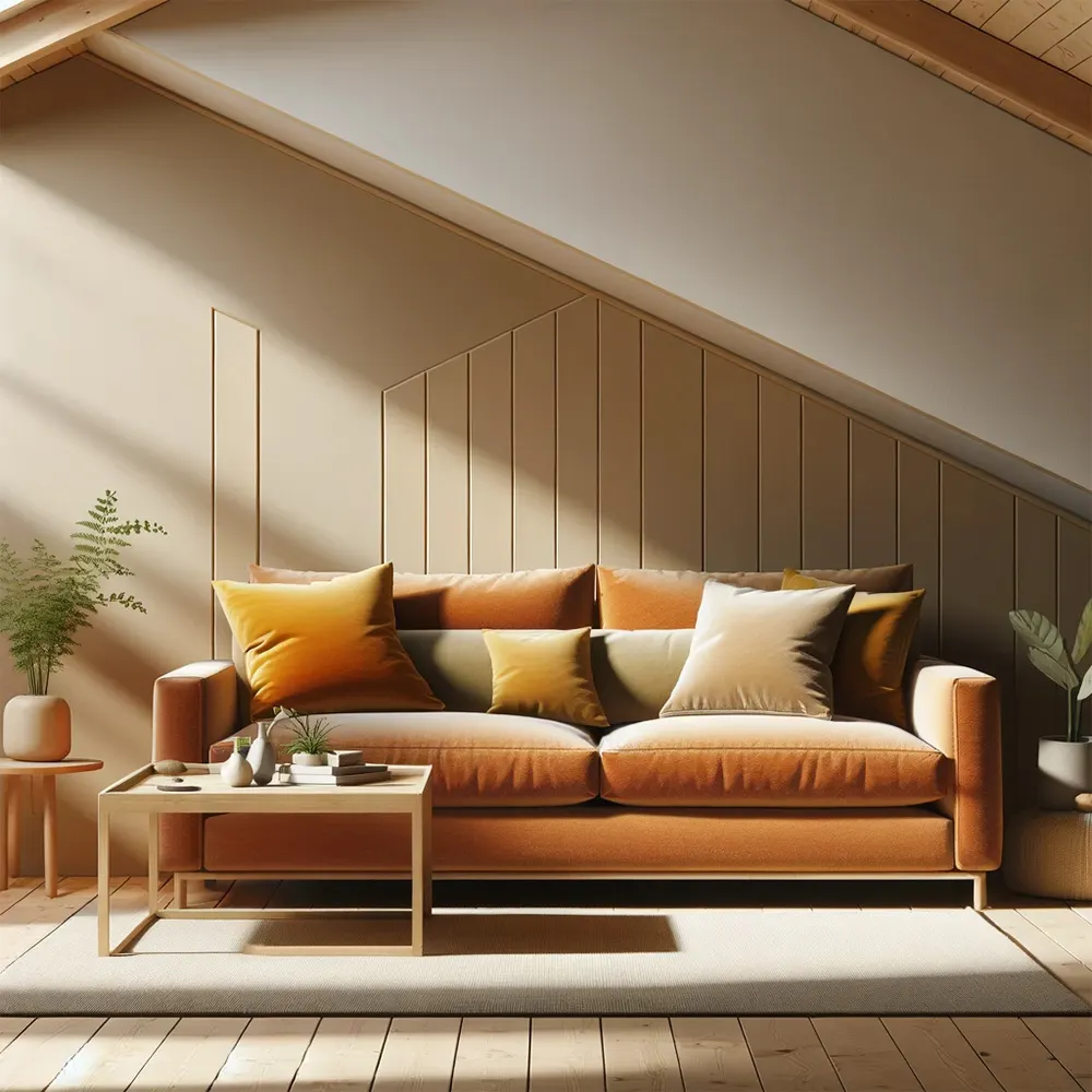 warm tone sofa