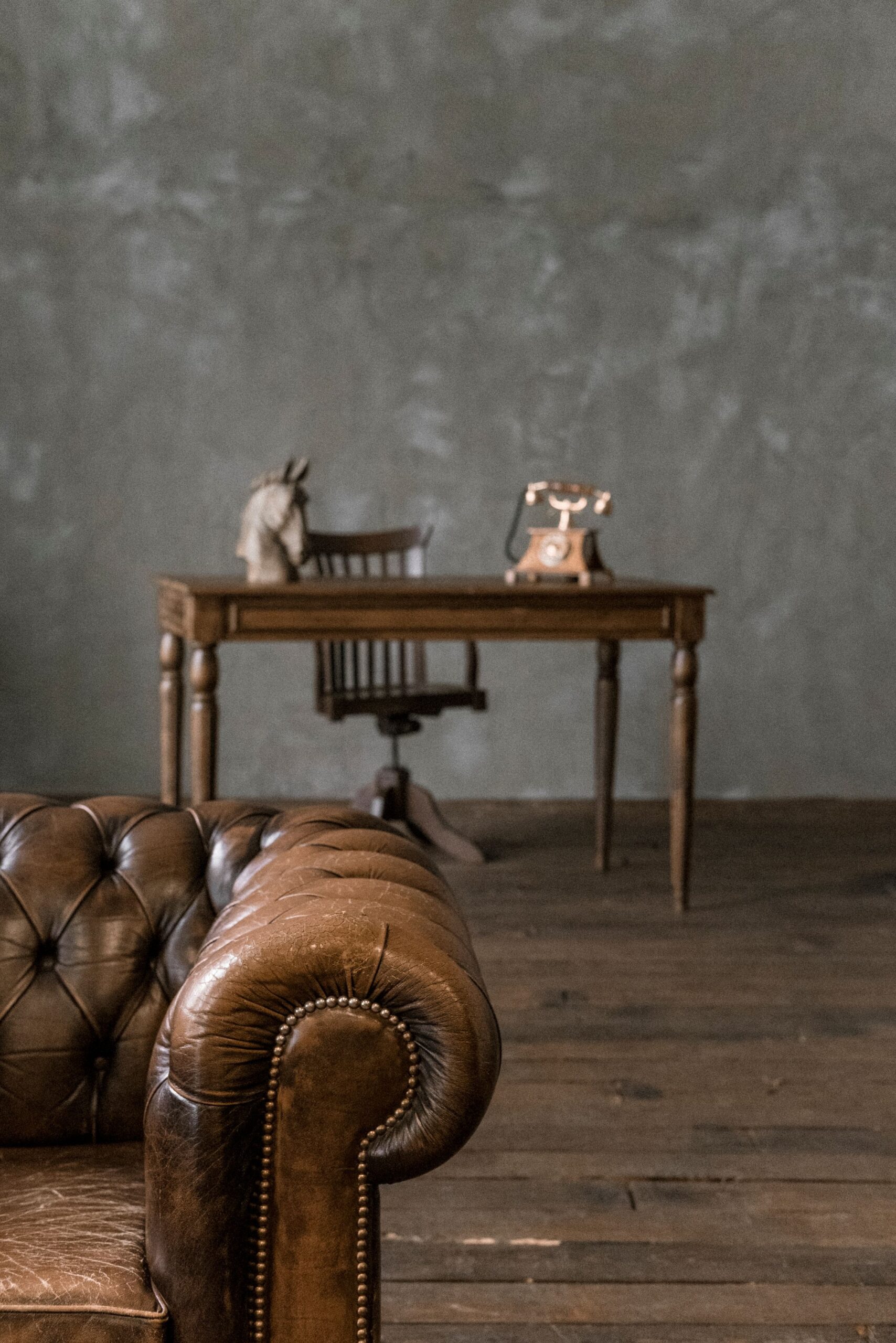 brown chesterfield leather sofa
