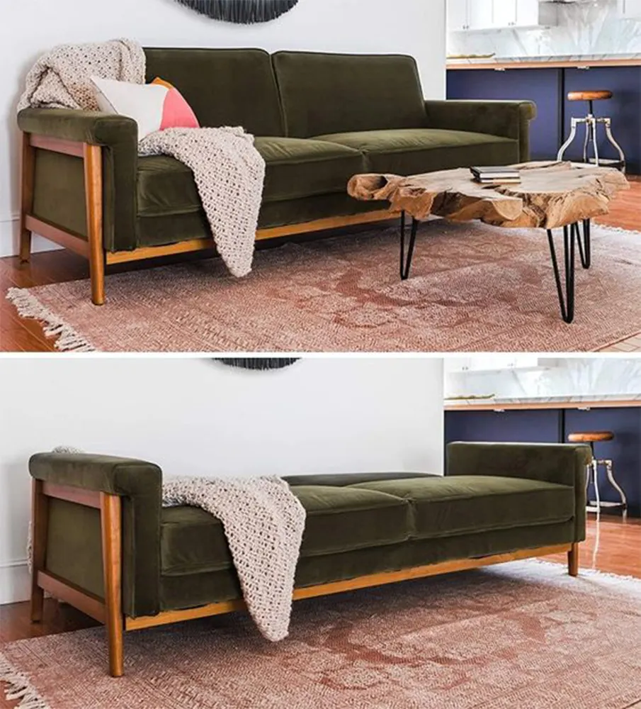 mid century sleeper sofa