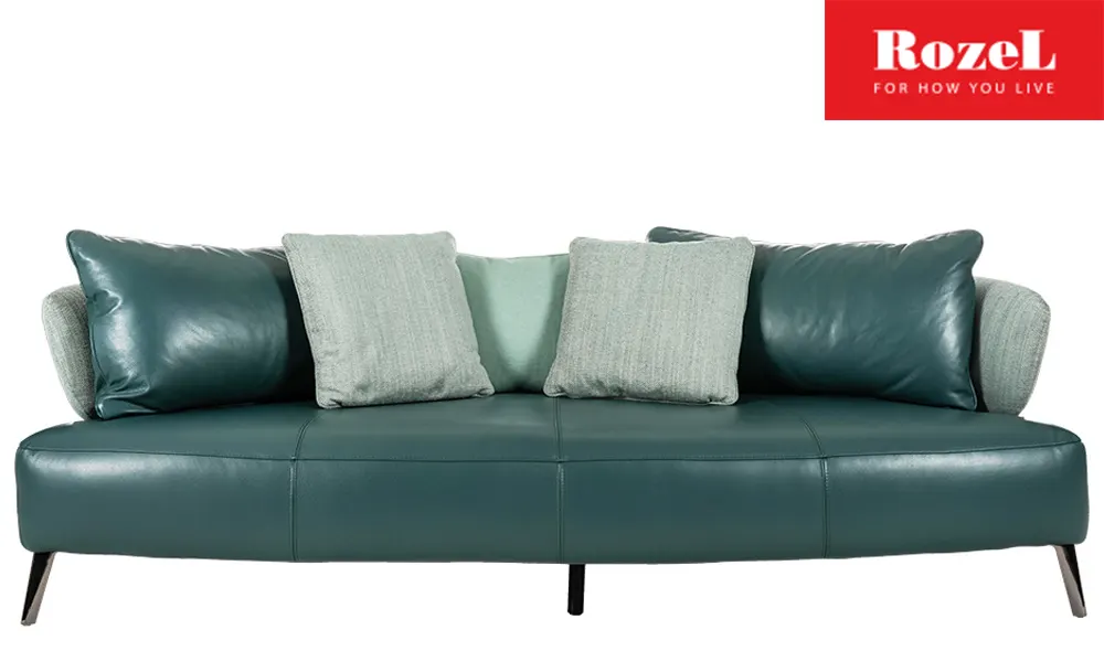 Rozel green lake modern leather sofa Rozel green lake modern leather sofa