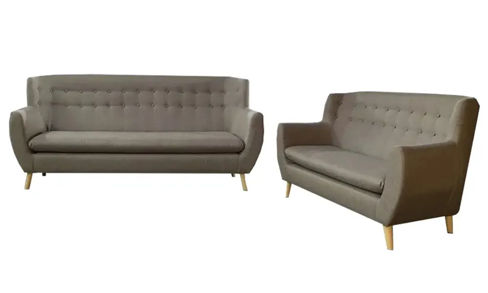 NOTTI NTSF7 Scandinavian Buttontuff Style 2+3 Seater Linen Fabric Sofa NOTTI NTSF7 Scandinavian Buttontuff Style 2+3 Seater Linen Fabric Sofa