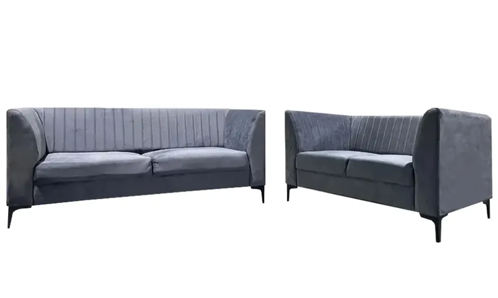 NOTTI NTSF5 Edward Style 2+3 Seater Velvet Fabric Sofa NOTTI NTSF5 Edward Style 2+3 Seater Velvet Fabric Sofa