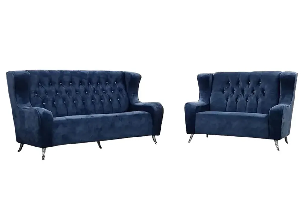 NOTTI NTSF613 Edward EXO High Back Style Chesterfield Velvet Fabric Diamond-Tuff 2+3 Seater Sofa NOTTI NTSF613 Edward EXO High Back Style Chesterfield Velvet Fabric Diamond-Tuff 2+3 Seater Sofa