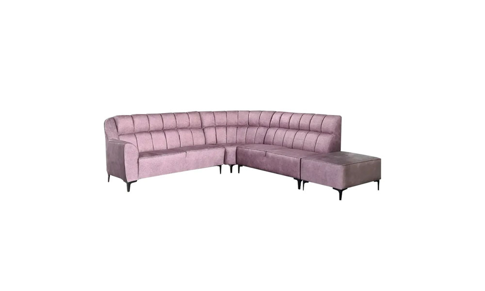NOTTI NTSF728 Multi Boxed Shaped Velvet Fabric Corner L Shape Sofa with Portable Stool (Pre-Order) NOTTI NTSF728 Multi Boxed Shaped Velvet Fabric Corner L Shape Sofa with Portable Stool (Pre-Order)