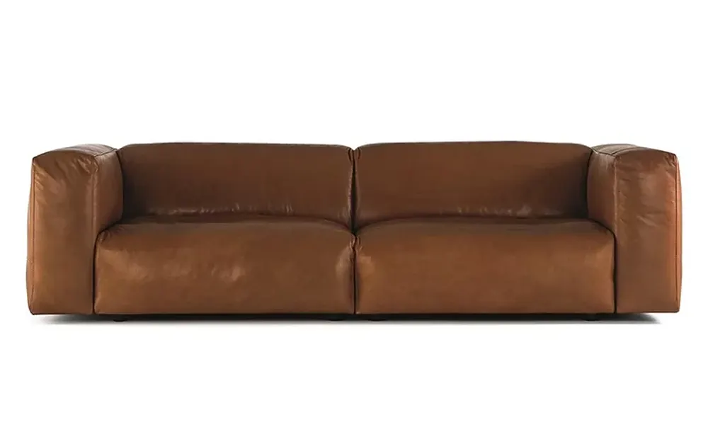 Stanzo Cloud Leather Sofa in Dark Brown Malaysia