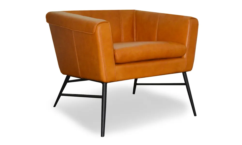 Zolano ZL 569 Litch Leather Armchair in Brown Malaysia