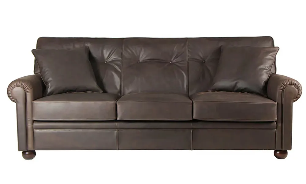 Abitex S-108 3 Seater Leather Sofa in Dark Brown Malaysia