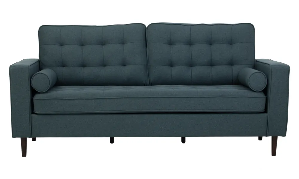 Tekkashop FDSF2250NG Scandinavian Style 3 Solid Rubberwood Seater Sofa With High Density Cushion Foam