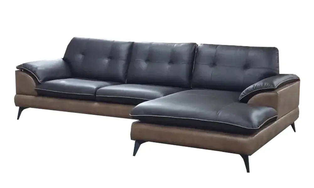 NOTTI NTSF383 Mandy Home Inspired Style PU Leather Pillow Shaped Cushion Corner L Shape Sofa