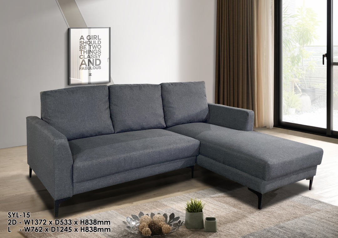NOTTI NTSF15 Remolic Modern Condo Linen Fabric L Shaped Sofa (Pre-Order) - Image 2