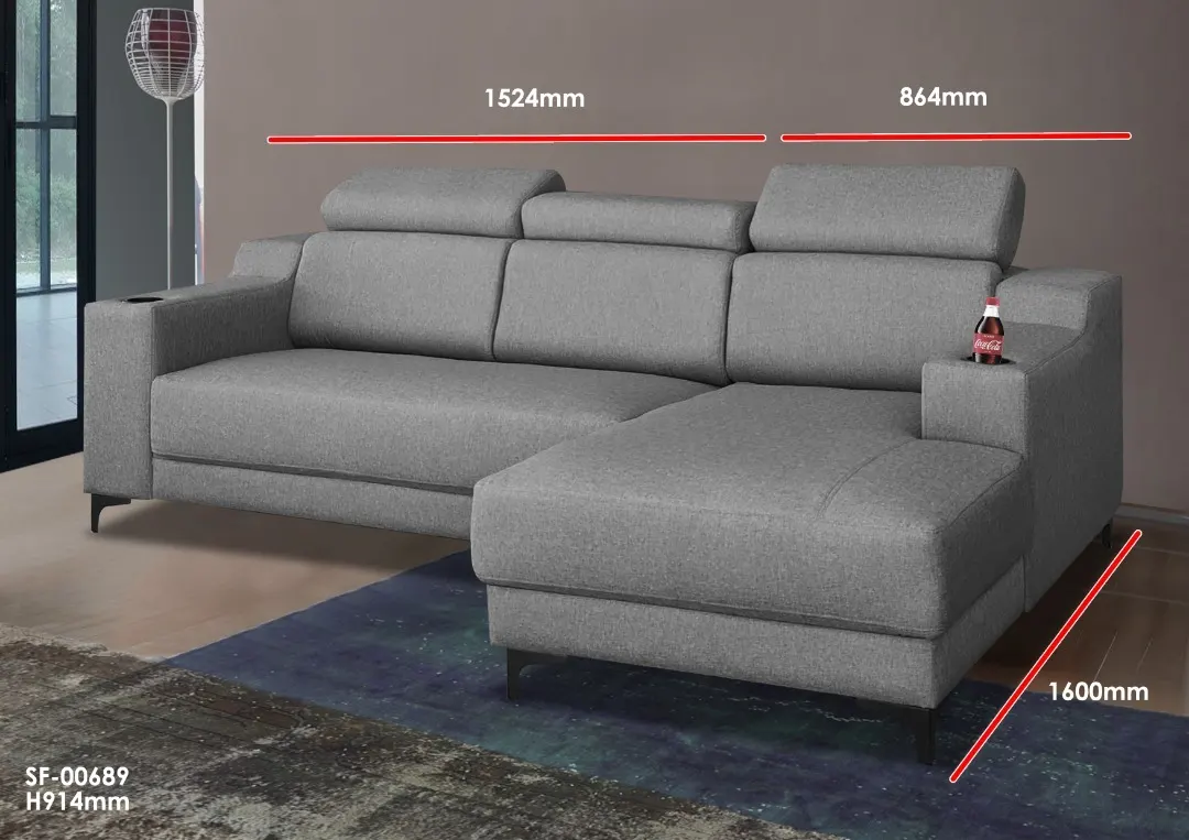 NOTTI NTSF689 Louis Style TV Couch Linen Fabric Corner L Shape Sofa (Pre-Order) - Image 2