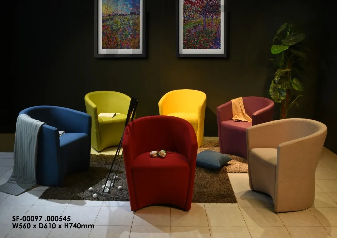 NOTTI NTAC97 Penguin Inspired Design Curve Shaped Backrest Fabric Armchair Single Seater Sofa (Pre-Order) - Image 2