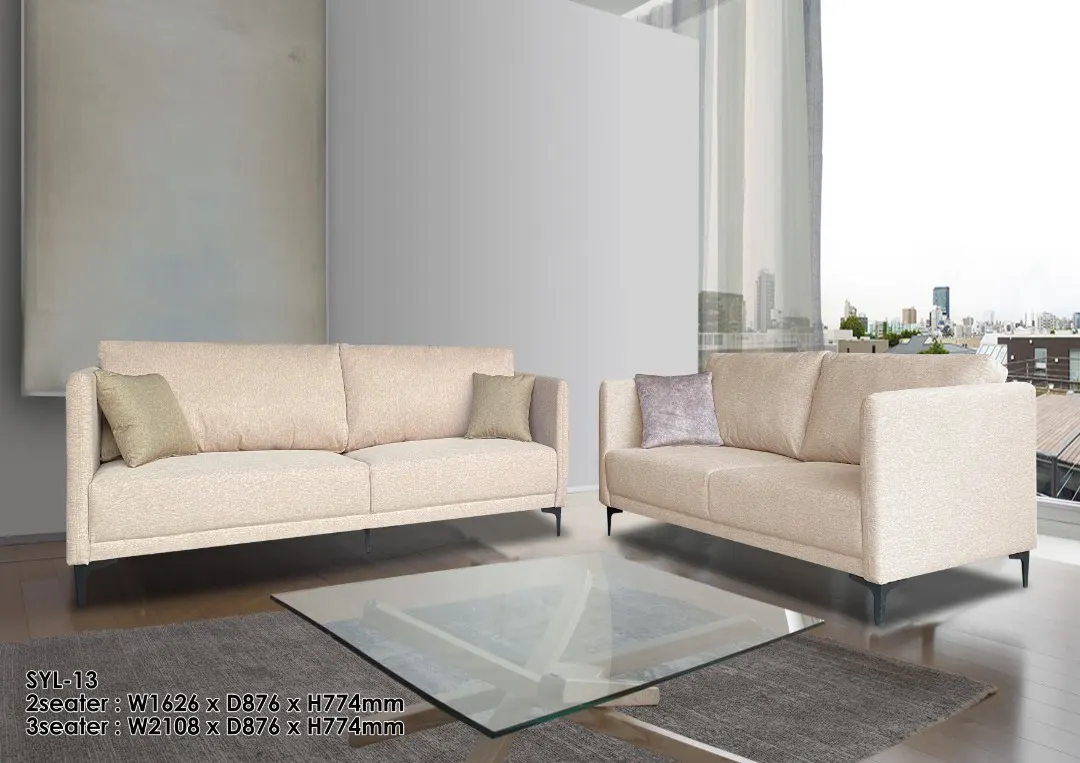 NOTTI NTSF13 Modern Minimalist Neat Style Linen Fabric 2+3 Seater Sofa (Pre-Order) - Image 2