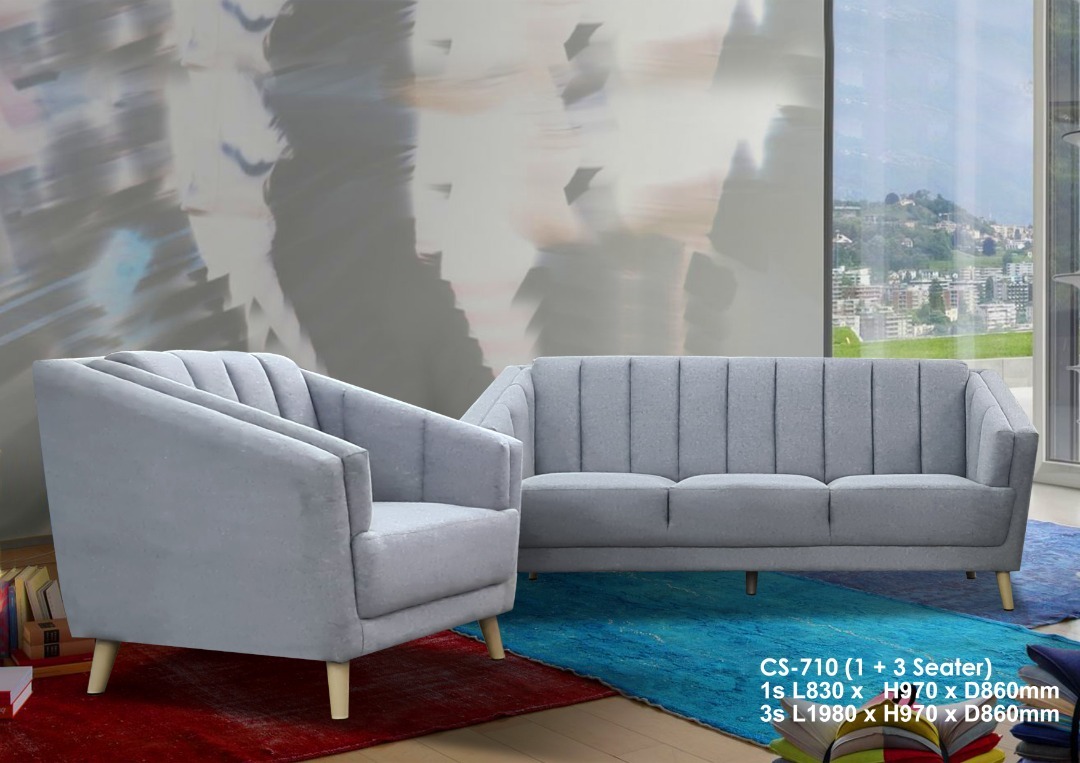 NOTTI NTSF710 Space Explorer Style 2+3 Seater Linen Fabric Sofa (Pre-Order) - Image 2