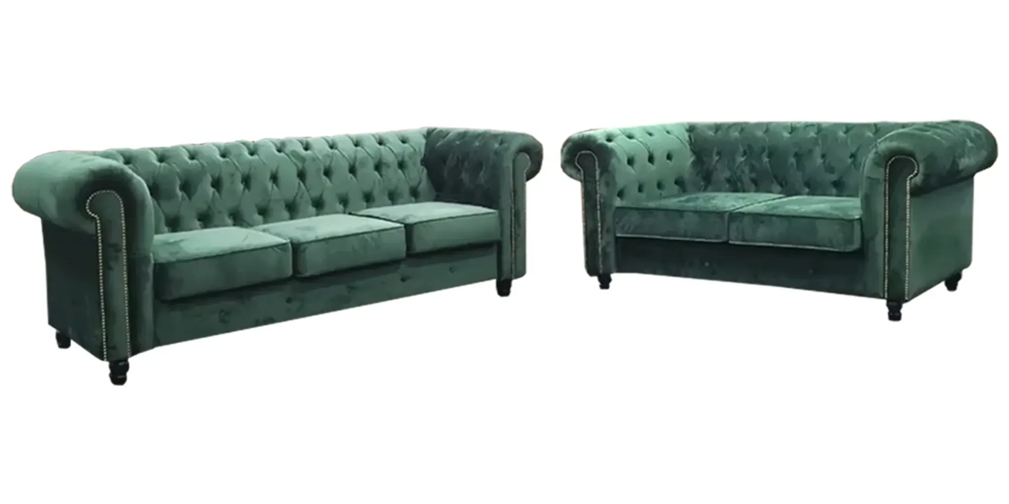 NOTTI NTSF839 Designer Chesterfield Style 2+3 Seater Velvet Fabric Sofa (Pre-Order)