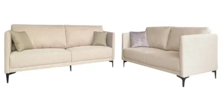NOTTI NTSF13 Modern Minimalist Neat Style Linen Fabric 2+3 Seater Sofa (Pre-Order)
