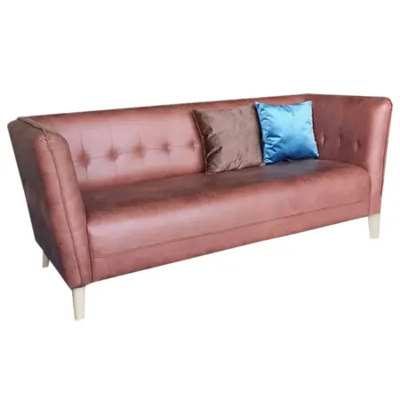 NOTTI NTSF11 Classical 70's American Style PU Leather 2.5 Seater Sofa (Pre-Order)