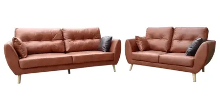 NOTTI NTSF6 Kenny Signature Bulky Pillow Style 2+3 Seater PU Leather Sofa (Pre-Order)