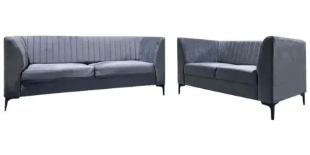 NOTTI NTSF5 Edward Style 2+3 Seater Velvet Fabric Sofa (Pre-Order)