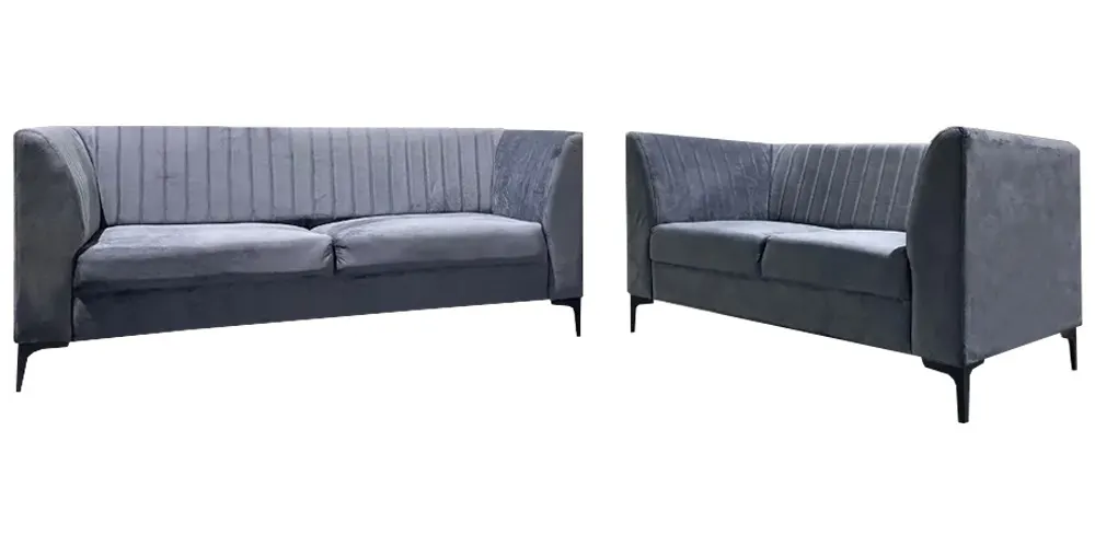 NOTTI NTSF5 Edward Style 2+3 Seater Velvet Fabric Sofa (Pre-Order)