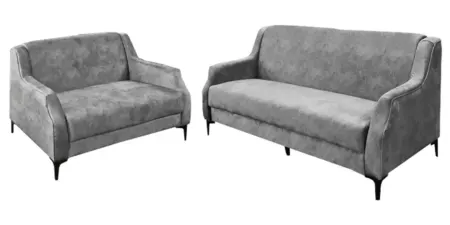 NOTTI NTSF881 Plain S-Shaped Moon Style 2+3 Seater Velvet Fabric Sofa (Pre-Order)