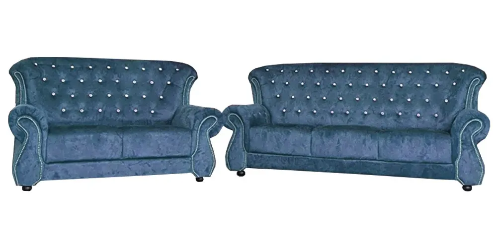 NOTTI NTSF849 Stephanie Chesterfield Style 2+3 Seater Velvet Fabric Sofa (Pre-Order) - Image 4