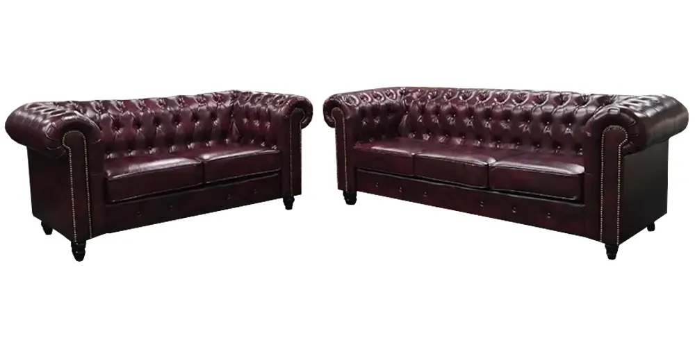 NOTTI NTSF839 Edmund Chesterfield Style PU Leather 2+3 Seater Sofa (Pre-Order)