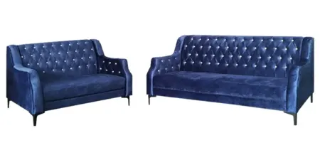 NOTTI NTSF867 William Mid Back Style Chesterfield Velvet Fabric Diamond-Tuff 2+3 Seater Sofa (Pre-Order)