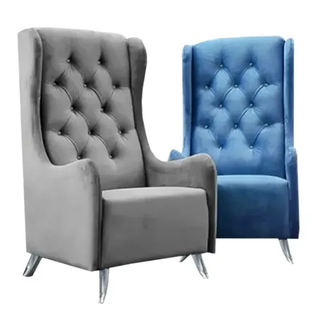 NOTTI NTAC2WC Cologne Chesterfield High Back Velvet Fabric Armchair Single Seater Sofa (Pre-Order)