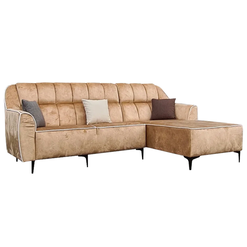 NOTTI NTSF723 Bear Round Edge Style Velvet Fabric L Shaped Corner Sofa (Pre-Order)
