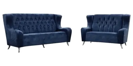 NOTTI NTSF613 Edward EXO High Back Style Chesterfield Velvet Fabric Diamond-Tuff 2+3 Seater Sofa (Pre-Order)