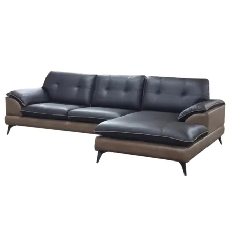 NOTTI NTSF383 Mandy Home Inspired Style PU Leather Pillow Shaped Cushion Corner L Shape Sofa (Pre-Order)