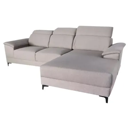 NOTTI NTSF369L Zen Sabee Style Linen Fabric L Shaped Corner Sofa with Adjustable Headrest (Pre-Order)