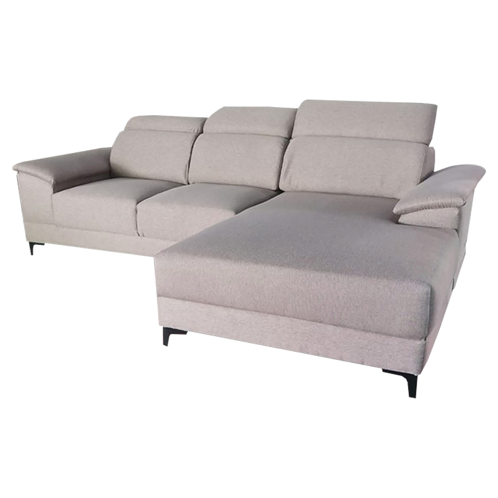 NOTTI NTSF369L Zen Sabee Style Linen Fabric L Shaped Corner Sofa with Adjustable Headrest (Pre-Order)