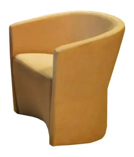 NOTTI NTAC97 Penguin Inspired Design Curve Shaped Backrest Fabric Armchair Single Seater Sofa (Pre-Order)