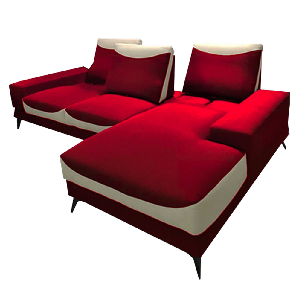 NOTTI NTSF941 Uncle Lima Two Tones Style Fabric PU Leather Expendable L Shape Corner Sofa (Pre-Order)