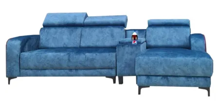 NOTTI NTS880 Malaysia Ella Style L Shape Velvet Fabric Sofa with Adjustable Headrest (Pre-Order)