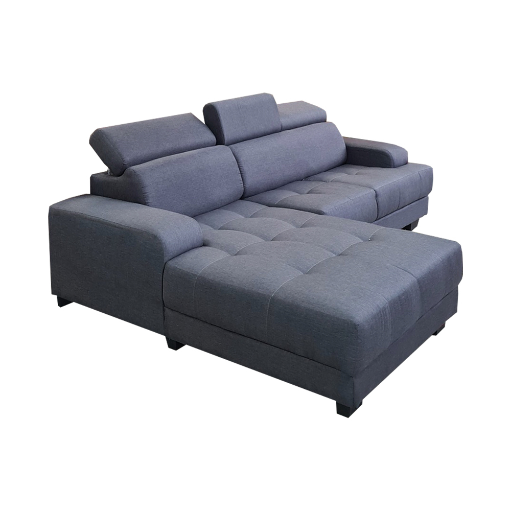 NOTTI NTSF366 Revolt Linen Fabric L Shape Corner Sofa with Adjustable Headrest (Pre-Order)