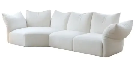 Nottisofa CDSF8859 Insta Flower Inspired High Pillow Shaped Backrest Pillow Designer 3 Seater Sofa (Pre-Order)