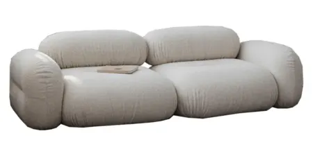 Nottisofa CTSF12 Bubble Inspired Soya Bean Shaped Modular 2+3 seater Fabric Cushion Sofa (Pre-Order)