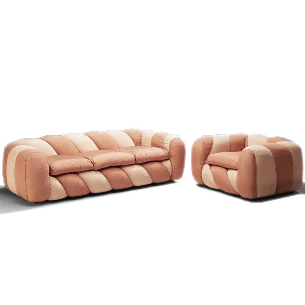 Nottisofa CTSF8860 Arnold Rainbow Candy Funky Style Designer 1+2+3 Seater Fabric Cushion Sofa (Pre-Order)