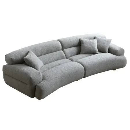 Nottisofa CTSF8856 Bull Dog Inspired Designer Fabric Cushion Lounge Resting Curve Shaped 3+4+5 Seater Sofa (Pre-order)