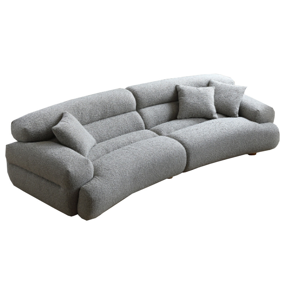Nottisofa CTSF8856 Bull Dog Inspired Designer Fabric Cushion Lounge Resting Curve Shaped 3+4+5 Seater Sofa (Pre-order)