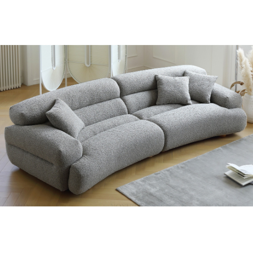 Nottisofa CTSF8856 Bull Dog Inspired Designer Fabric Cushion Lounge Resting Curve Shaped 3+4+5 Seater Sofa (Pre-order) - Image 2
