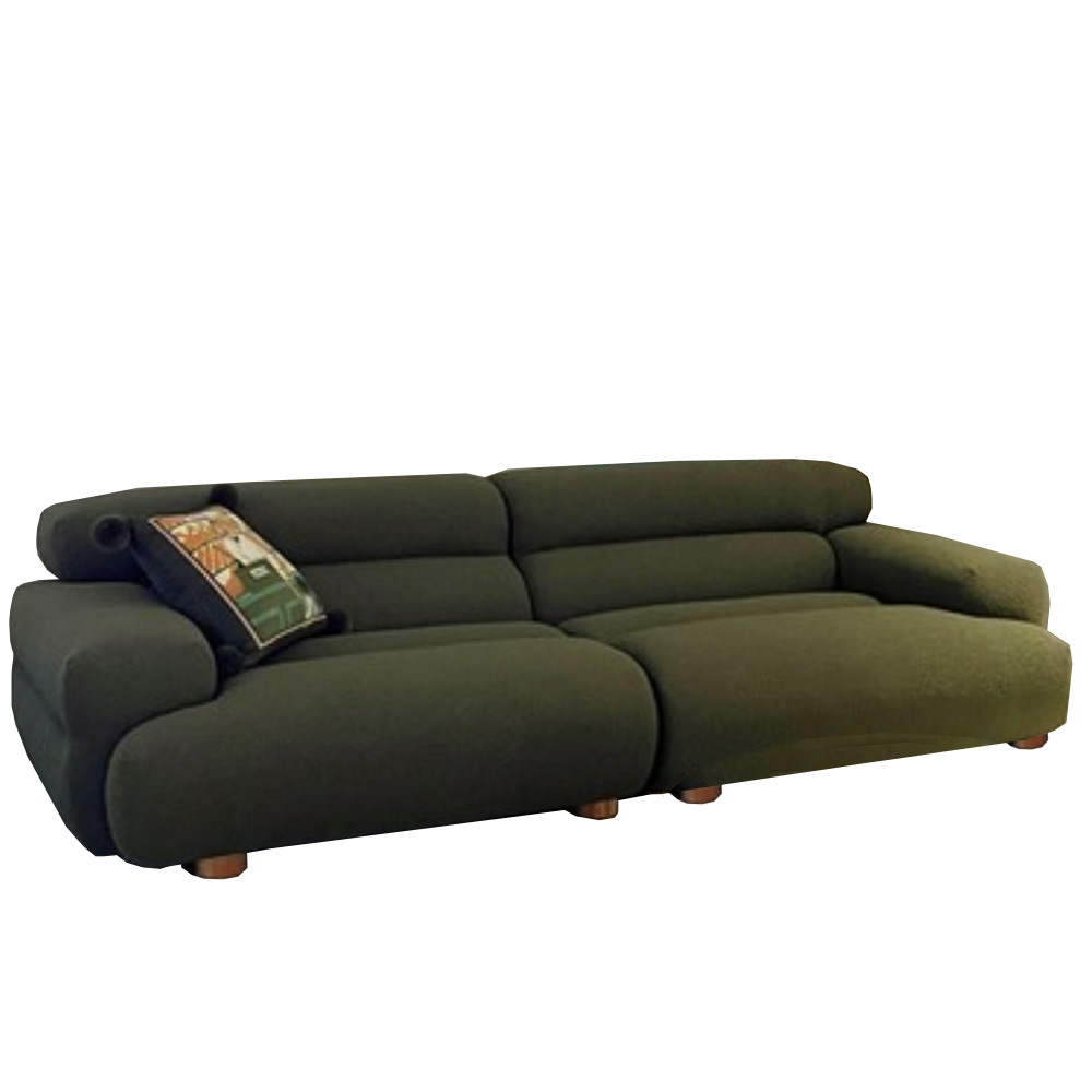 Tekkashop CTSF8856B Bull Dog Inspired Designer Fabric Cushion Lounge Resting Normal Shaped 1+2+3+4 Seater Sofa (Pre-order)