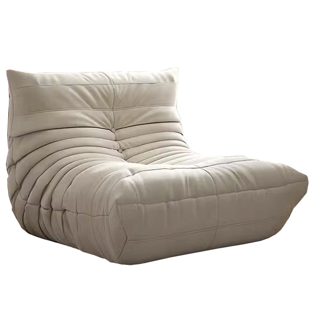 Nottisofa CTSF700 Cantilever Wrinkle Style Fabric Cushion 1 Seater Lounge Resting Sofa (Pre-order) White