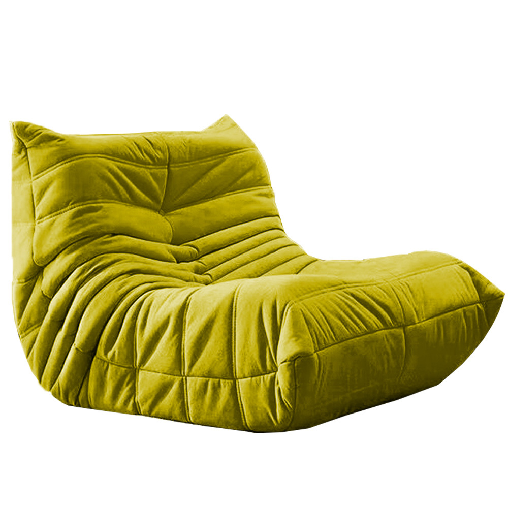 Nottisofa CTSF700Y Cantilever Wrinkle Style Fabric Cushion 1 Seater Lounge Resting Sofa (Pre-order) Yellow