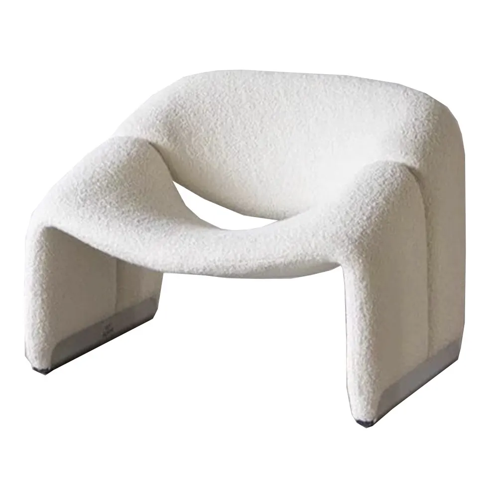 Nottisofa CTSF3186 Kelvin Designer Fabric Cushion Smiling Face Shaped 1 Seater Armchair Lounge Sofa (Pre-order)